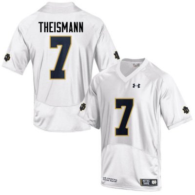 Notre Dame Fighting Irish Men's Joe Theismann #7 White Under Armour Authentic Stitched College NCAA Football Jersey YRO6499DR